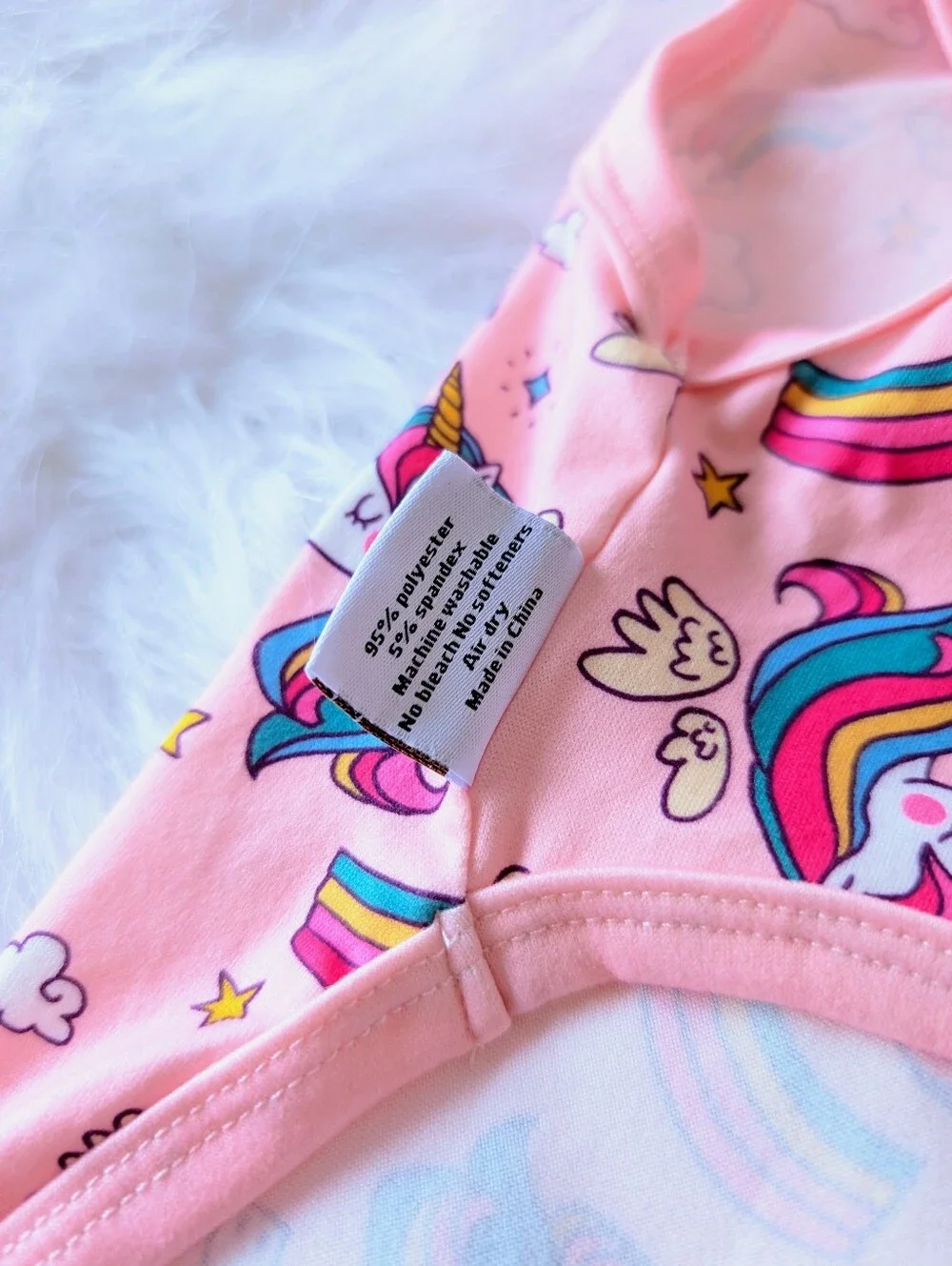 Cutebone Dog Tee, Rainbows, Unicorns, New, Medium, Pink Multi-Color
